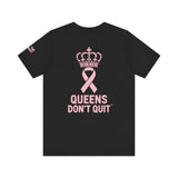 Breast Cancer Awareness T-Shirt – Hope Tougher Than Tumors™ & QUEENS DON’T QUIT™ Unisex Jersey Tee | Inspirational Gift for Survivor, Fighter, or Supporter