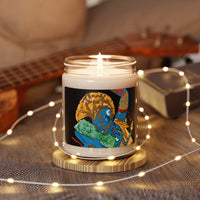 Indigenous Blue 9oz Soy Candle – Cinnamon Vanilla, Clean Cotton, or Unscented | Hand-Poured Eco-Friendly Gift Candle in Reusable Glass Jar