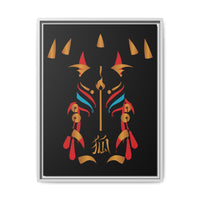 Rein in Ray-Bans: The Kitsune Ascends – Framed 18x24 Canvas | (Final Form Collector Drop) | Celestial Kitsune Wall Art | (FSC-Certified Wood) | International Shipping Available