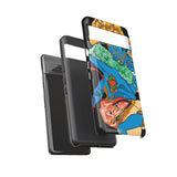 Indigenous Blue Google Pixel Tough Cases – Artistic Protective Covers | Fits Pixel 3 to Pixel 9 Pro | Licensed Design by Quuban Quinterro™