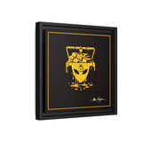 The Notorious M.A.R.T.I.A.N.S. I — The Vault | Black & Gold Framed Matte Canvas Wall Art (Square Edition)