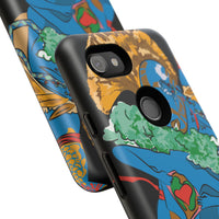 Indigenous Blue Google Pixel Tough Cases – Artistic Protective Covers | Fits Pixel 3 to Pixel 9 Pro | Licensed Design by Quuban Quinterro™