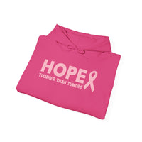 Hope Tougher Than Tumors™ Hoodie – Inspirational Cancer Awareness Sweatshirt | Gift for Survivors, Fighters & Supporters | Unisex Fit
