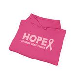 Hope Tougher Than Tumors™ Hoodie – Inspirational Cancer Awareness Sweatshirt | Gift for Survivors, Fighters & Supporters | Unisex Fit