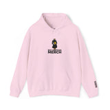 Buy Martian Merch™ Gothalina Hoodie – Embroidered Gold Martian Head | Unisex Pullover in White, Ash, Light Pink, or Light Blue