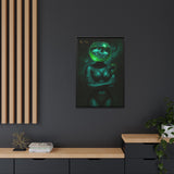 54 Mondays™ Project | Agua Green Glare – Beverly Hills Edition | Cosmic Noir Wall Art | Limited Gold Max Fuega™ Signature | FSC-Certified Framed Matte Canvas