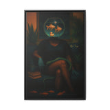 54 Mondays™ Project | Dim Lit Denial Den – Beverly Hills Edition | Cosmic Noir Wall Art | Limited Gold Max Fuega™ Signature | FSC-Certified Framed Matte Canvas