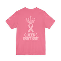 Breast Cancer Awareness T-Shirt – Hope Tougher Than Tumors™ & QUEENS DON’T QUIT™ Unisex Jersey Tee | Inspirational Gift for Survivor, Fighter, or Supporter