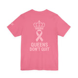 Breast Cancer Awareness T-Shirt – Hope Tougher Than Tumors™ & QUEENS DON’T QUIT™ Unisex Jersey Tee | Inspirational Gift for Survivor, Fighter, or Supporter
