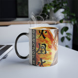 54 Mondays Project™ | The Saucy Martian™ | BattleScar Galactica™ Color Morphing Mug, 11oz | (@AI_FusionPhoenix Anime Variation 001)