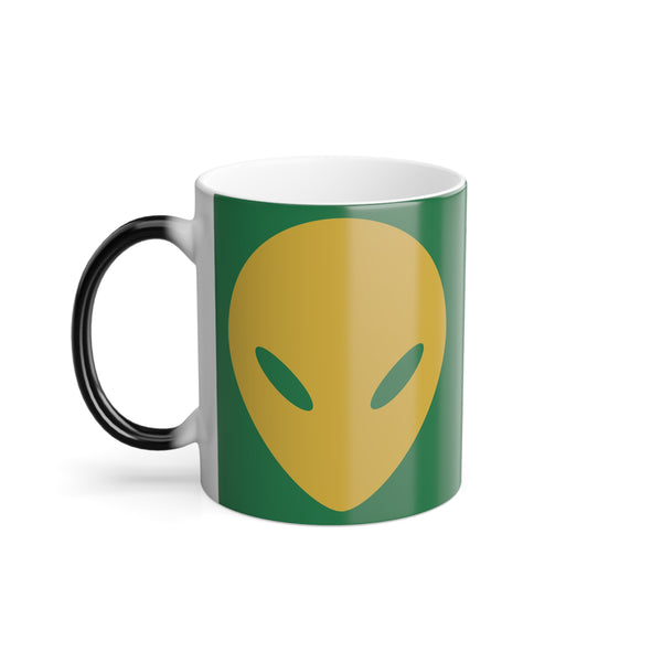 @BuyMartianHome Abstract Alien Buy Martian Merch™ Color Morphing Mug, 11oz (Green & Gold)