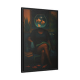 54 Mondays™ Project | Dim Lit Denial Den – Beverly Hills Edition | Cosmic Noir Wall Art | Limited Gold Max Fuega™ Signature | FSC-Certified Framed Matte Canvas