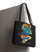 Indigenous Blue Limited Edition Tote Bag – Signed Collectible Art Bag by CIQ Designs x Buy Martian Merch™ | Numbered Series of 100 with Digital Certificate