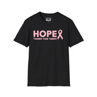 Hope & Strength Pink Ribbon T-Shirt – Breast Cancer Awareness Tee | Unisex Softstyle Shirt for Survivors, Fighters, and Supporters