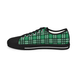 Your Fave Travel Kicks | Limited Edition Green Plaid Men's Low Top Sneakers (Naija Green Version)