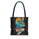 Indigenous Blue Limited Edition Tote Bag – Signed Collectible Art Bag by CIQ Designs x Buy Martian Merch™ | Numbered Series of 100 with Digital Certificate