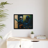 54 Mondays™ Project | Out of Sync Out of Touch – Beverly Hills Edition | Cosmic Noir Wall Art | Limited Gold Max Fuega™ Signature | FSC-Certified Framed Matte Canvas