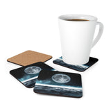 Buy Martian Merch ™ | Atmospheric Moon 4-Piece Coaster Set (Cork Back Sliding Prevention)