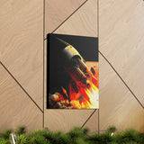 Buy Martian Merch ™ | Space City HTX MJM | Mars (Steampunk Rocket) Premium Gallery Wrap (Various Sizes)