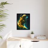 54 Mondays™ Project | Lone Orbit – Beverly Hills Edition | Astronaut Deep Space Portrait | Cosmic Noir Wall Art | Limited Gold Max Fuega™ Signature | FSC-Certified Framed Matte Canvas
