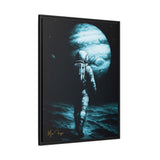 54 Mondays™ Project | Silent Giant – Beverly Hills Edition | Astronaut Facing Gas Giant | Cosmic Noir Wall Art | Limited Gold Max Fuega™ Signature | FSC-Certified Framed Matte Canvas