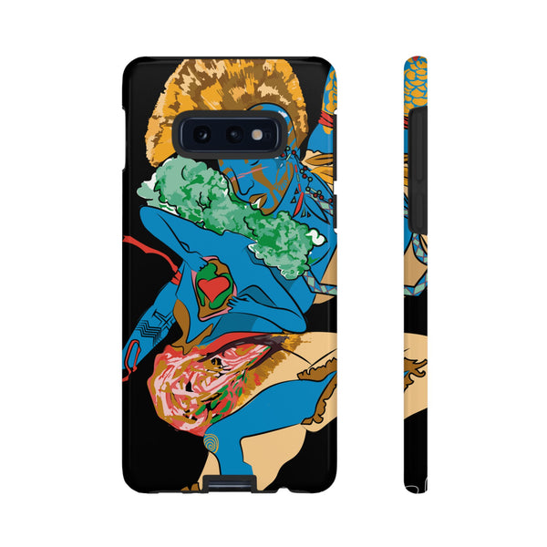 Indigenous Blue Samsung Galaxy Phone Cases – Artistic Protective Cover | Fits Galaxy S10 to S25 Ultra | Licensed Design by Quuban Quinterro™