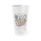 FIFA 2026 HTX Pint Glass – Frosted 16oz Soccer Fan Beer Glass