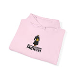 Buy Martian Merch™ Gothalina Hoodie – Embroidered Gold Martian Head | Unisex Pullover in White, Ash, Light Pink, or Light Blue