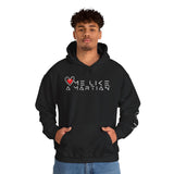 Love Me Like a Martian™ Hoodie – Unisex Heavy Blend Graphic Sweatshirt | Logic & Love Collection