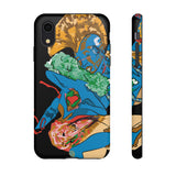 Indigenous Blue iPhone Tough Cases – Artistic Protective Covers | Fits iPhone 8 to iPhone 16 Pro Max | Licensed Design by Quuban Quinterro™