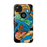 Indigenous Blue Google Pixel Tough Cases – Artistic Protective Covers | Fits Pixel 3 to Pixel 9 Pro | Licensed Design by Quuban Quinterro™
