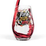 FIFA 2026 HTX Stemless Wine Glass — Soccer Tournament Fan Glass (11.75 oz)