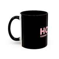 Hopeful Pink Ribbon Coffee Mug - Inspiration Gift for Cancer Survivors, Encouragement Cup, Supportive Breast Cancer Awareness
