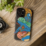 Indigenous Blue iPhone Tough Cases – Artistic Protective Covers | Fits iPhone 8 to iPhone 16 Pro Max | Licensed Design by Quuban Quinterro™
