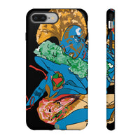 Indigenous Blue iPhone Tough Cases – Artistic Protective Covers | Fits iPhone 8 to iPhone 16 Pro Max | Licensed Design by Quuban Quinterro™