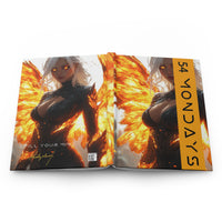 54 Mondays Project™ | BattleScar Galactica™ Hardcover Journal (Lined Pages) | Spill Your Mind Limited Edition w/ Artist Signature | (@AI_FusionPhoenix Anime Variation 001)