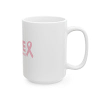 Hope Ceramic Mug – “Tougher Than Tumors” Pink Ribbon Coffee Cup | Inspirational Gift for Breast Cancer Survivors, Fighters & Caregivers | 11oz or 15oz