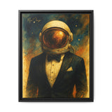 54 Mondays™ Project | Astronaut Tuxedo Portrait – Beverly Hills Edition | Cosmic Noir Wall Art | Limited Gold Max Fuega™ Signature | FSC-Certified Framed Matte Canvas