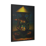 54 Mondays™ Project | False Calm Fiale – Beverly Hills Edition | Cosmic Noir Wall Art | Limited Gold Max Fuega™ Signature | FSC-Certified Framed Matte Canvas