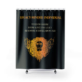 Lion Shower Curtain – Legacy-Minded Individual Black & Gold Decor