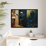 54 Mondays™ Project | Out Sight Out of Mind Out of Love – Beverly Hills Edition | Cosmic Noir Triptych | Limited Gold Max Fuega™ Signature | FSC-Certified Framed Matte Canvas