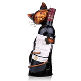 For Wine Lovers | @BuyMartianHome Iron Sculpture Cat Shaped Wine Holder