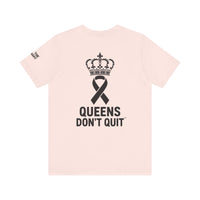 Breast Cancer Awareness T-Shirt – Hope Tougher Than Tumors™ & QUEENS DON’T QUIT™ Unisex Jersey Tee | Inspirational Gift for Survivor, Fighter, or Supporter