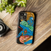 Indigenous Blue iPhone Tough Cases – Artistic Protective Covers | Fits iPhone 8 to iPhone 16 Pro Max | Licensed Design by Quuban Quinterro™