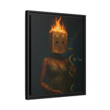 54 Mondays™ Project | Masked & Burned – Beverly Hills Edition | Cosmic Noir Wall Art | Limited Gold Max Fuega™ Signature | FSC-Certified Framed Matte Canvas