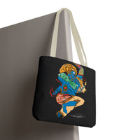 Indigenous Blue Limited Edition Tote Bag – Signed Collectible Art Bag by CIQ Designs x Buy Martian Merch™ | Numbered Series of 100 with Digital Certificate