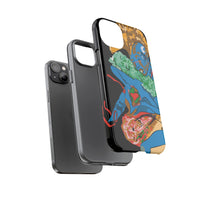 Indigenous Blue iPhone Tough Cases – Artistic Protective Covers | Fits iPhone 8 to iPhone 16 Pro Max | Licensed Design by Quuban Quinterro™