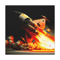 Buy Martian Merch ™ | Space City HTX MJM | Mars (Steampunk Rocket) Premium Gallery Wrap (Various Sizes)