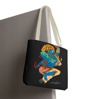 Indigenous Blue Limited Edition Tote Bag – Signed Collectible Art Bag by CIQ Designs x Buy Martian Merch™ | Numbered Series of 100 with Digital Certificate