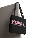 Supportive Breast Cancer Awareness Tote – Double-Sided  “Tougher Than Tumors” + “Queens Don’t Quit” Design | Gift Bag for Survivors, Fighters & Supporters